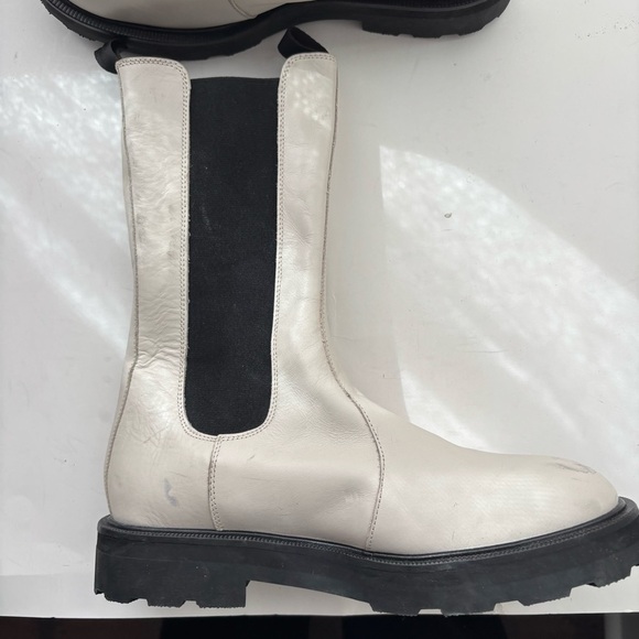 LITA BY CIARA Thrive Tall Chelsea Boot PLATFORM LEATHER OFF WHITE Sz 36/US6 - Picture 5 of 10